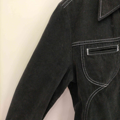 リー Lee 70S MADE IN USA 431-2147 後染めブラックモールスキントラッカージャケット メンズ
