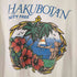 YORK 90S USA製 裾袖シングル ハワイアンプリント クルーネックTシャツ メンズ JPN:XL