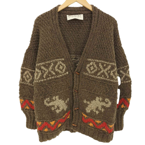 COUNTRY KNITS ニュージーランド製 ハンドニット カーディガン メンズ