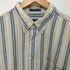 ヴァンヒューゼン VAN HEUSEN 90S エジプト製 ボタンダウン ストライプ柄 ショートスリーブシャツ メンズ import:L