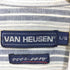 ヴァンヒューゼン VAN HEUSEN 90S エジプト製 ボタンダウン ストライプ柄 ショートスリーブシャツ メンズ import:L