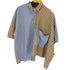 ジエダ Jieda 19SS STRIPE ASYMMETRY SHIRT 再構築半袖シャツ アシンメトリー メンズ JPN:1