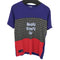 ランバンオンブルー LANVIN en Bleu READY STEADY GO ロゴ 切換えプリント T シャツ メンズ FR:48