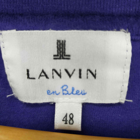 ランバンオンブルー LANVIN en Bleu READY STEADY GO ロゴ 切換えプリント T シャツ メンズ FR:48