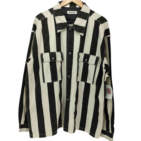モンキータイム MONKEY TIME LIGHT KATURAGI STRIPE PRINT SHIRT ストライプ柄 ロングスリーブシャツ メンズ JPN:L