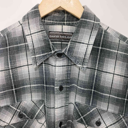 デヴィッドテイラー david taylor 80-90s チェック柄 ロングスリーブ ネルシャツ メンズ import:L