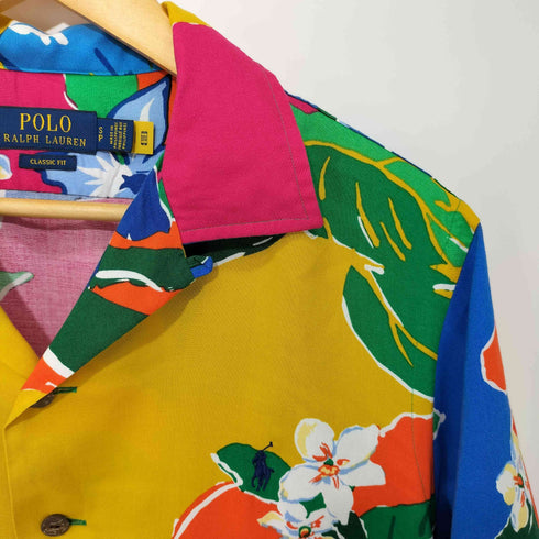 ポロラルフローレン POLO RALPH LAUREN ポニー刺繍 花柄 レーヨン オープンカラー ショートスリーブ アロハシャツ メンズ SP