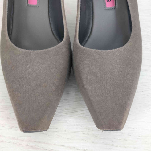 メリッサ melissa スクエアトゥ ベルベット ヒールパンプス レディース US:7