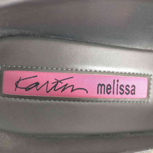 メリッサ melissa スクエアトゥ ベルベット ヒールパンプス レディース US:7