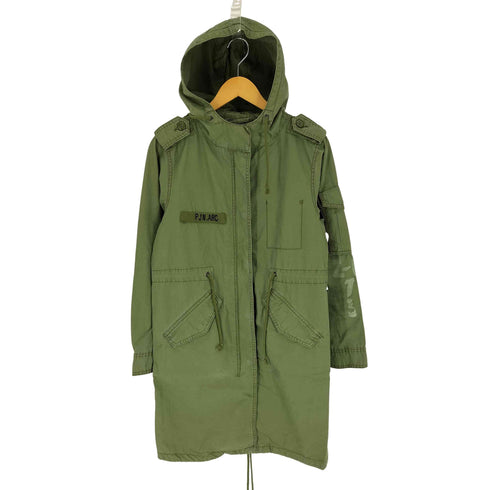 ザラ ZARA I Really Don't Care Do U Melania ペイント ミリタリー モッズコート レディース import:XS