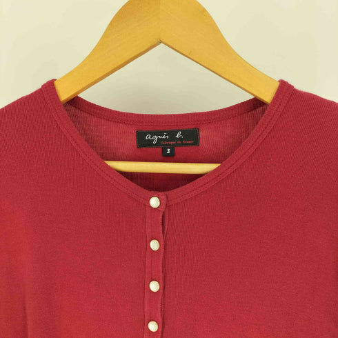 アニエスベー agnes b. CARDIGAN コットンニットカーディガン プレッション レディース 3