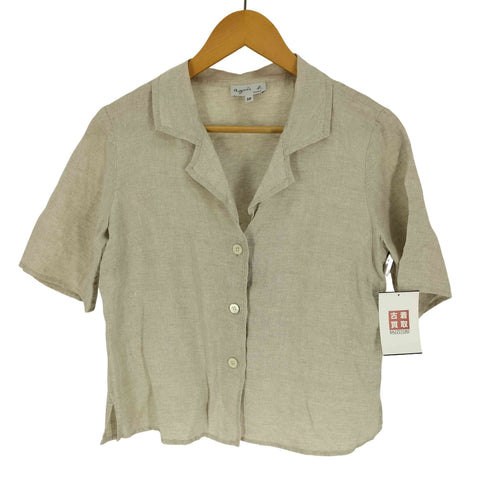 アニエスベー agnes b. CHEMISE リネンブラウス レディース FR:38