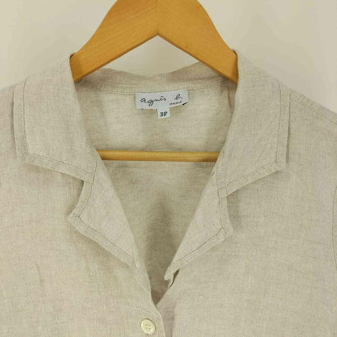 アニエスベー agnes b. CHEMISE リネンブラウス レディース FR:38