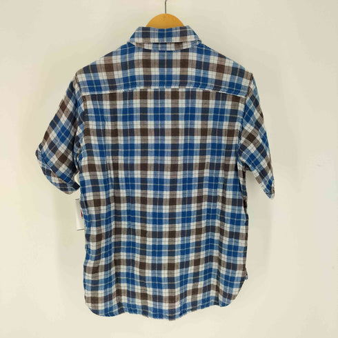 アベイシングエイプ A BATHING APE 00S ダブル フラップポケット チェック S/S シャツ ネコ目ボタン メンズ JPN:M