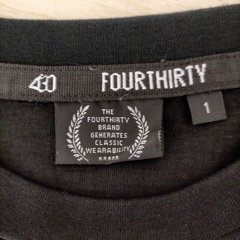 フォーサーティ 430 fourthirty プリントクルーネックTシャツ メンズ JPN:1