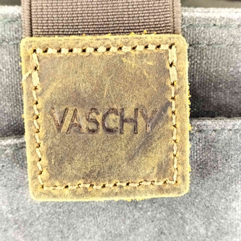 VASCHY レザー メッセンジャー バッグ メンズ