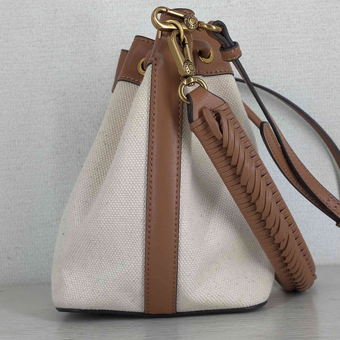 チャールズキース CHARLES & KEITH キャンバス 巾着ショルダーバッグ レディース