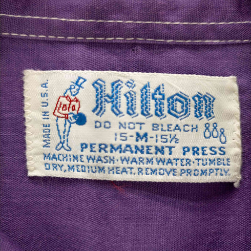 ヒルトン HILTON 60S-70S チェーンステッチ ボウリングシャツ メンズ JPN:M
