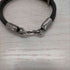 ジャンポールゴルチエ Jean Paul GAULTIER レザーシルバーブレスレット G刻印 メンズ