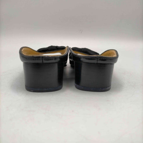 サルヴァトーレフェラガモ Salvatore Ferragamo リボン エナメル オープントゥ ヒール ミュール レディース 6 1/2