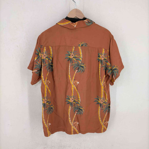 Hinahina 80s レーヨン100 オープンカラーアロハシャツ メンズ import:L