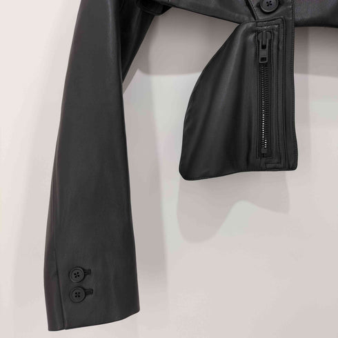 ケモノ KEMONO SHORT JACKET フェイクレザー ショートジャケット レディース FREE
