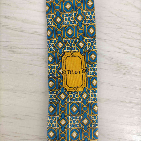 クリスチャンディオール Christian Dior フランス製 総柄 シルクネクタイ メンズ