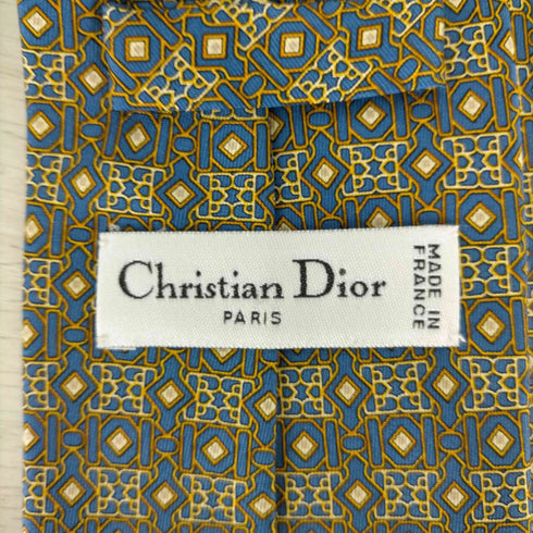 クリスチャンディオール Christian Dior フランス製 総柄 シルクネクタイ メンズ