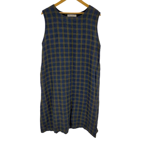フォグリネンワーク fog linen work ブラックウォッチ 起毛リネンワンピース レディース