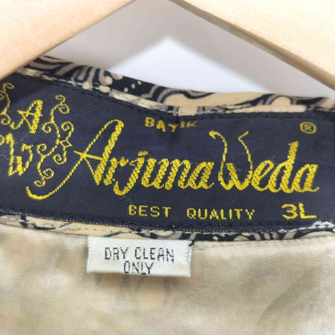 ArjunaWeda ロングスリーブバティックシャツ メンズ 3XL