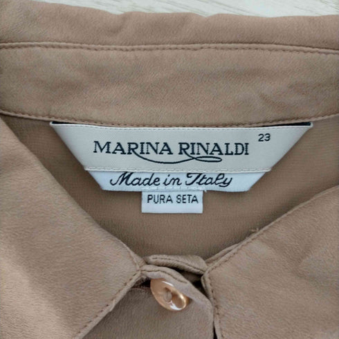 マリナリナルディ marina rinaldi シルク100シャツ イタリア製 レディース