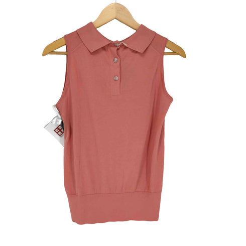 ジョンスメドレー JOHN SMEDLEY 24ss Sleeveless Shirt CORAL レディース JPN:S