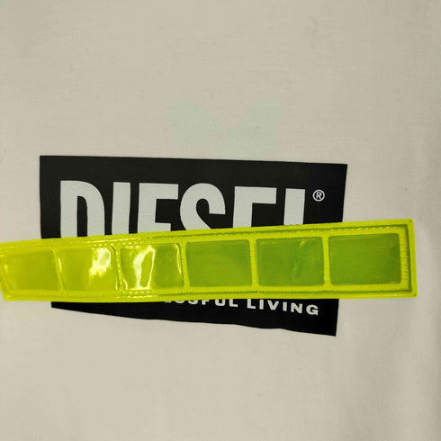 ディーゼル DIESEL ボックス プリント 反射 テープ S/S Tシャツ メンズ import:XL