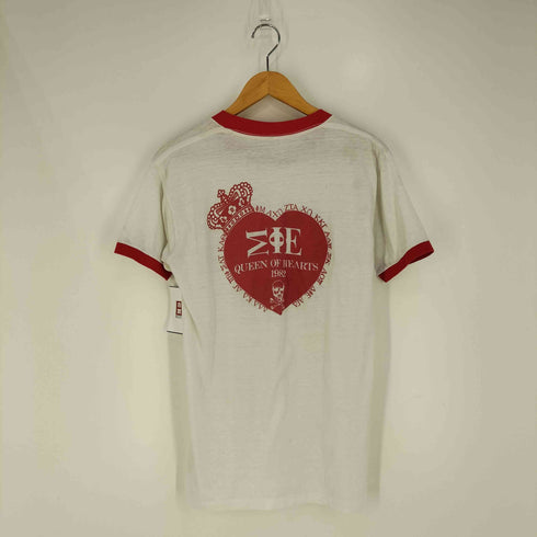 USA製 企業ロゴプリント シングルステッチ リンガーTシャツ メンズ 42-44