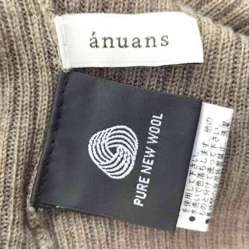 アニュアンス anuans 23AW ウールフィットリブタートルプルオーバー レディース FREE