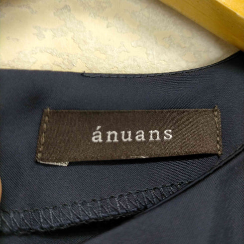 アニュアンス anuans 23AW グロスサテンドレープショルダーブラウス レディース FREE