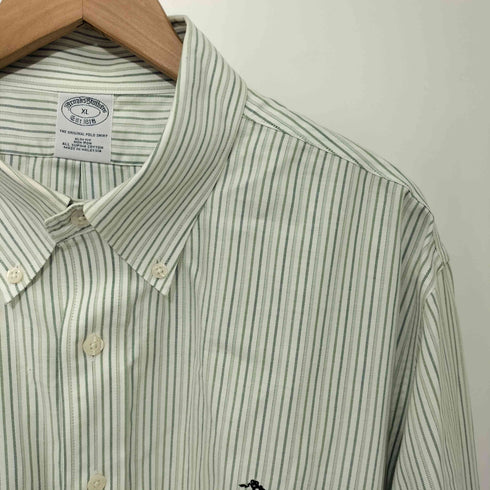ブルックスブラザーズ BROOKS BROTHERS オックスフォードランダムストライプ シャツ メンズ import:XL