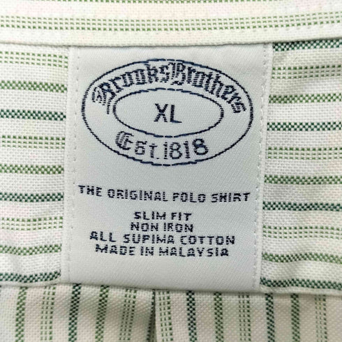 ブルックスブラザーズ BROOKS BROTHERS オックスフォードランダムストライプ シャツ メンズ import:XL