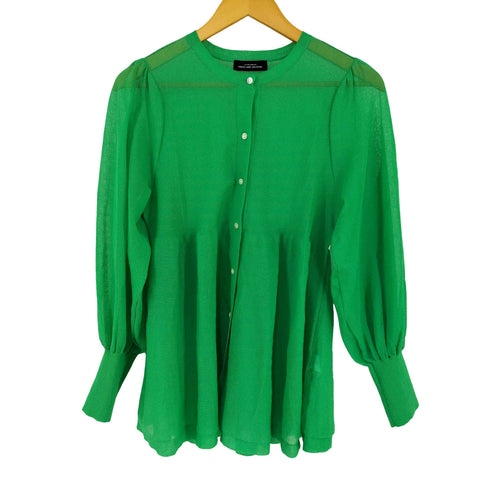 ユナイテッドアローズグリーンレーベルリラクシング UNITED ARROWS green label relaxing シアー ペプラム ニット カーディガン レディース FREE