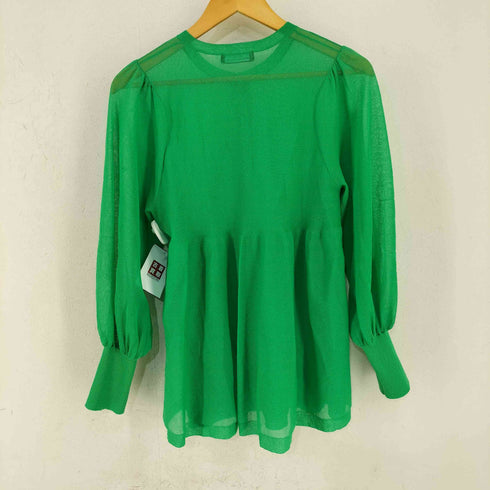 ユナイテッドアローズグリーンレーベルリラクシング UNITED ARROWS green label relaxing シアー ペプラム ニット カーディガン レディース FREE