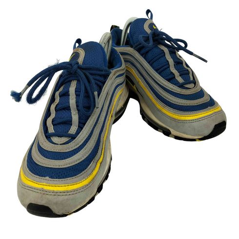 ナイキ NIKE AIR MAX 97 WOLF GREY/TOUR YELLOW-GYM BLUE ローカットスニーカー メンズ JPN:26