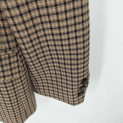 ザラ ZARA タータンチェックオーバーサイズテーラードジャケット レディース import:M