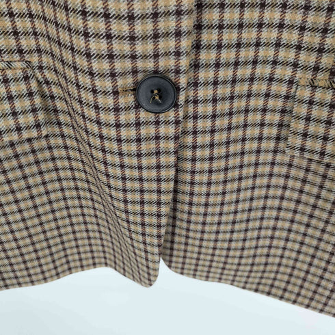 ザラ ZARA タータンチェックオーバーサイズテーラードジャケット レディース import:M