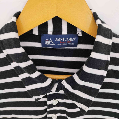 セントジェームス SAINT JAMES ボーダー ポロシャツ レディース import:L