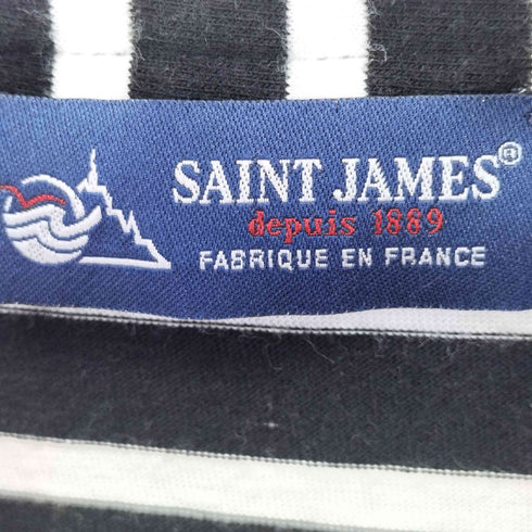 セントジェームス SAINT JAMES ボーダー ポロシャツ レディース import:L