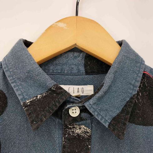 チャオ CIAO COTTON LINEN PRINT SHIRTS CAT メンズ JPN:M