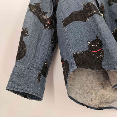 チャオ CIAO COTTON LINEN PRINT SHIRTS CAT メンズ JPN:M