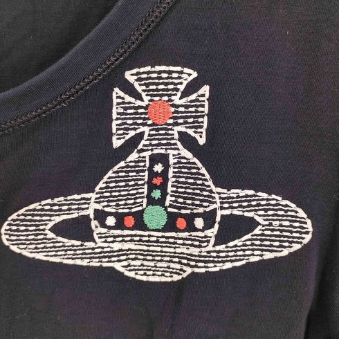 ヴィヴィアンウエストウッドレッドレーベル Vivienne Westwood RED LABEL ビッグ オーブ 刺繍 コットン カーディガン レディース 2