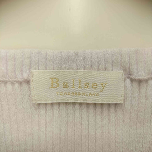 ボールジィトゥモローランド Ballsey TOMORROWLAND ストレッチリブ ボートネックプルオーバー レディース S