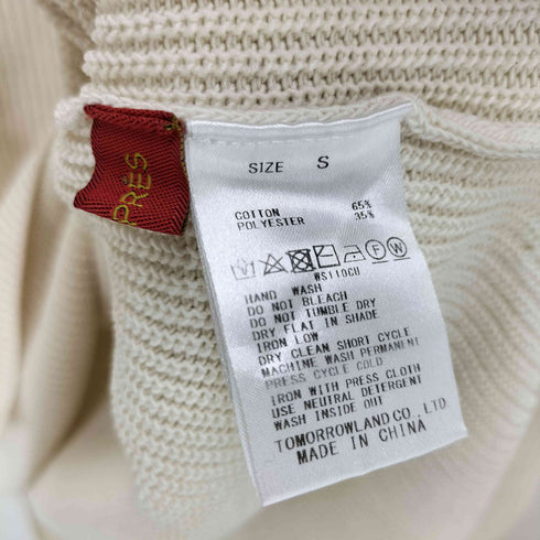 デプレ DES PRES コットンポリエステル Vネックロングプルオーバー レディース S